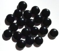 20 13x6mm Flat Rounded Black Disk Beads